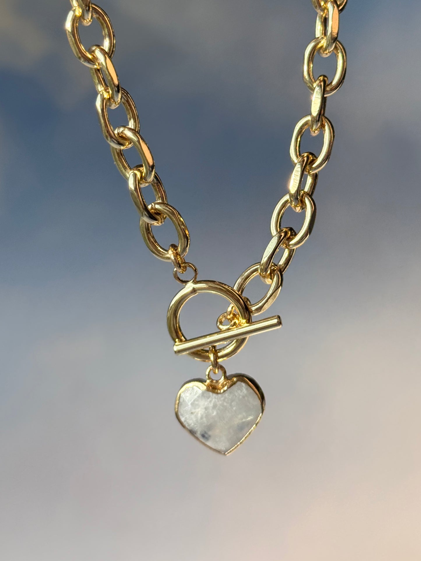 Cora Large Heart Toggle Necklace