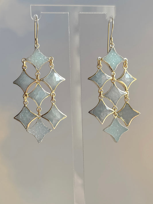 One of a kind Lyra – Starlight Statement Earrings - Layer It Jewelry