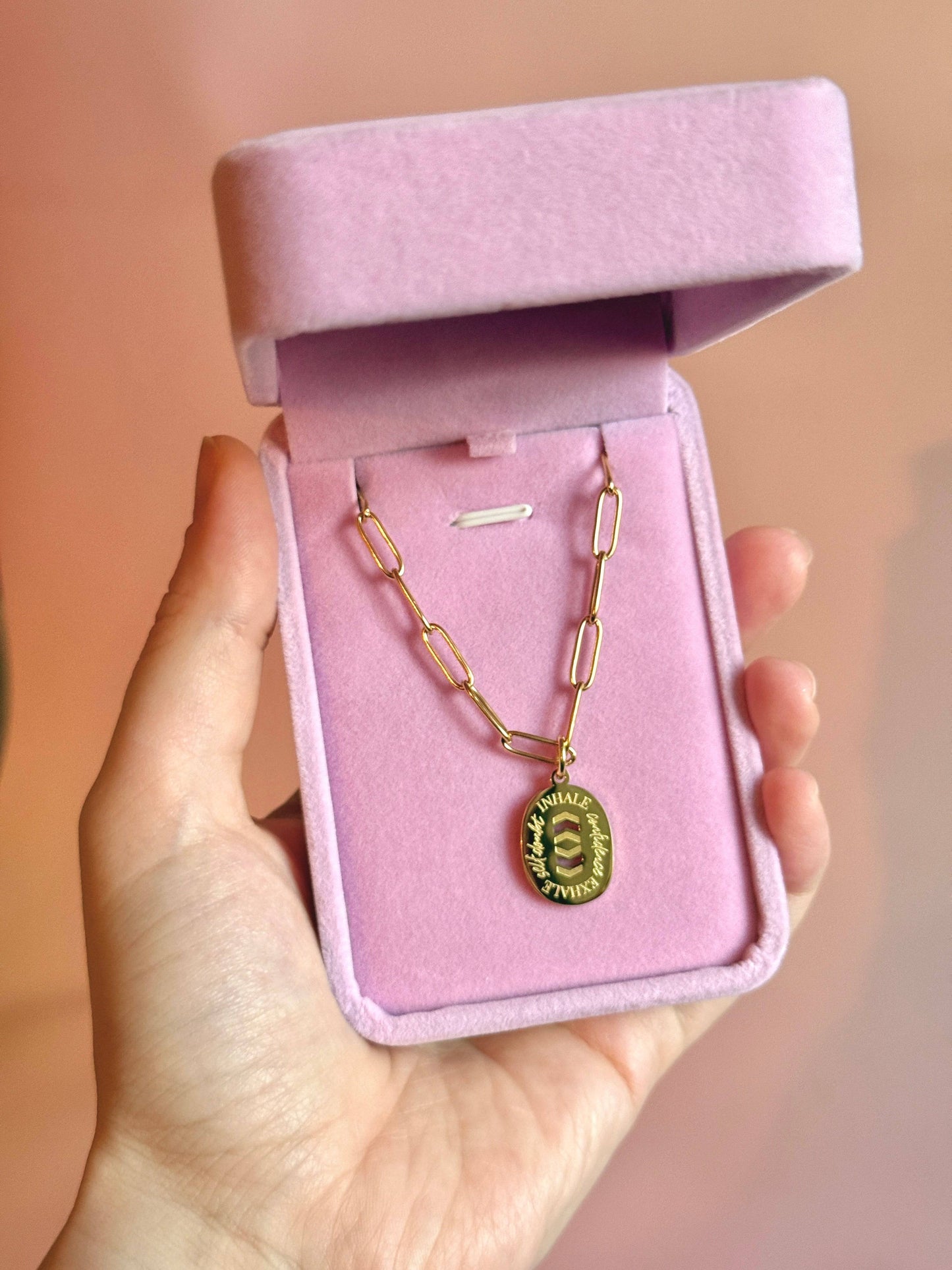 Empowerment Affirmation Necklace ~ Inhale/Exhale - Layer It Jewelry