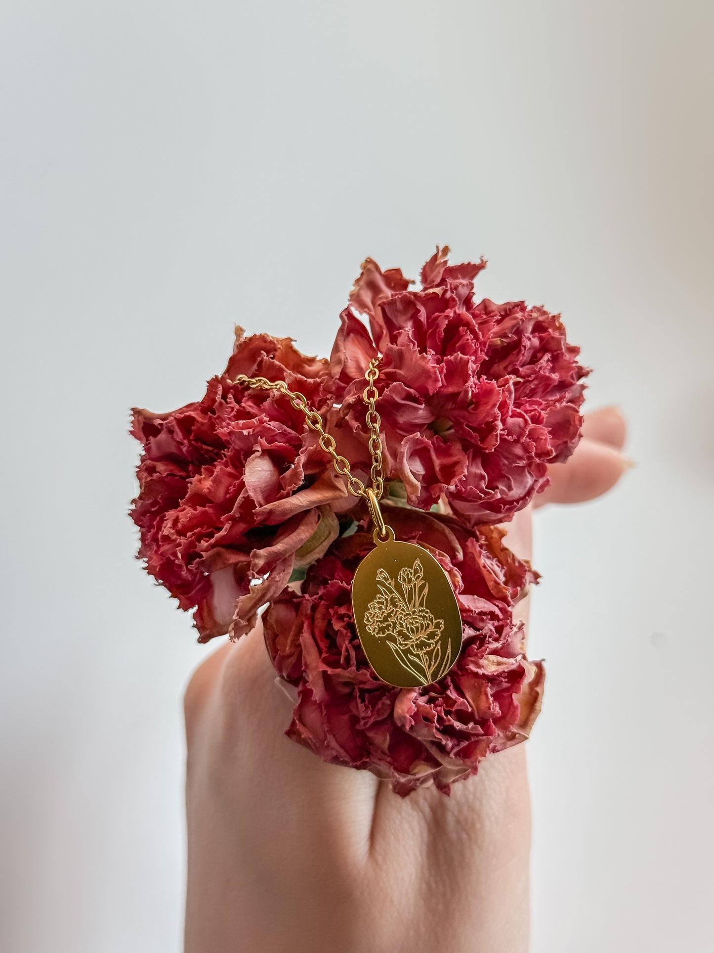 Birthflower Pendant Necklace - Layer It Jewelry