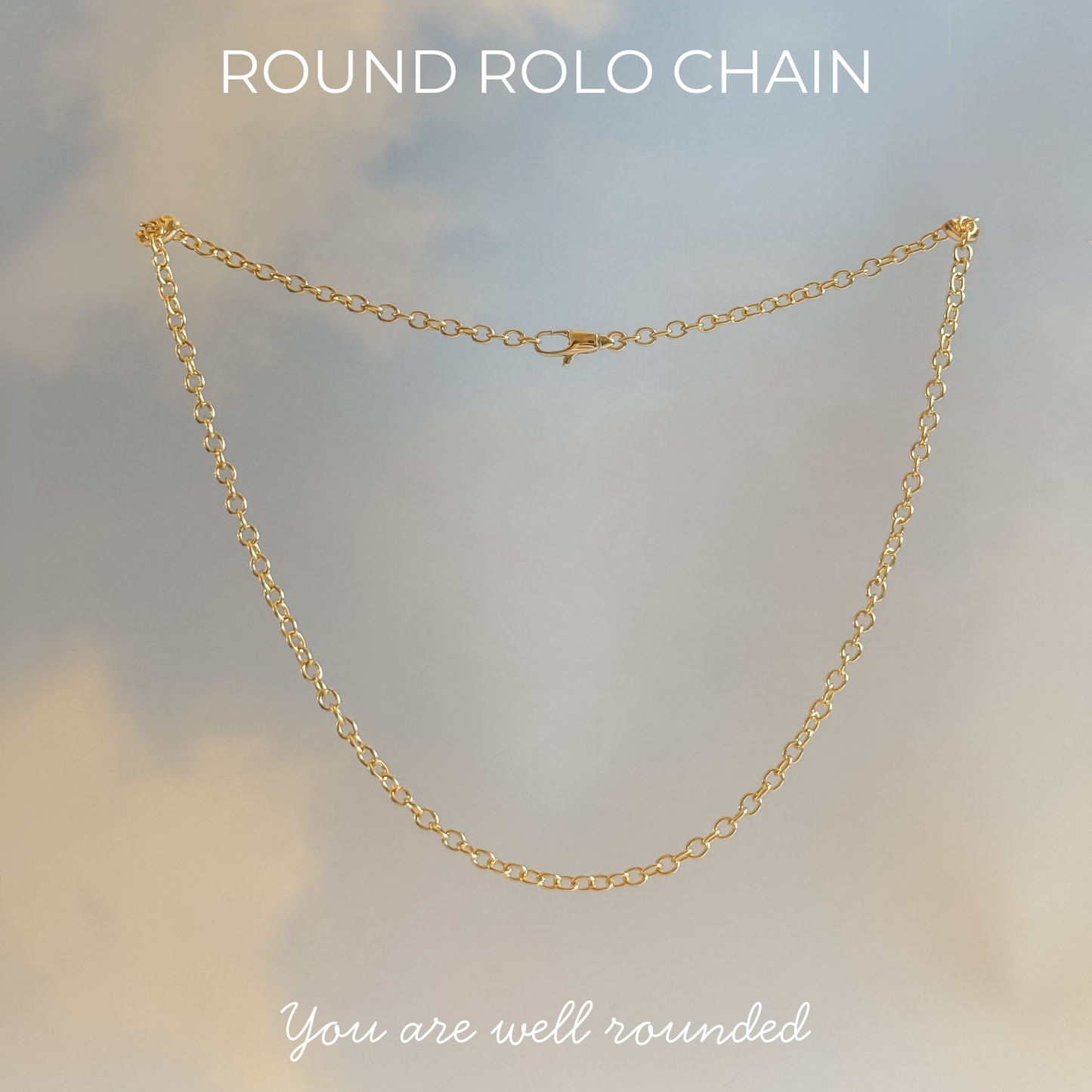 Gold Filled Round Rolo Chain Necklace - Layer It Jewelry