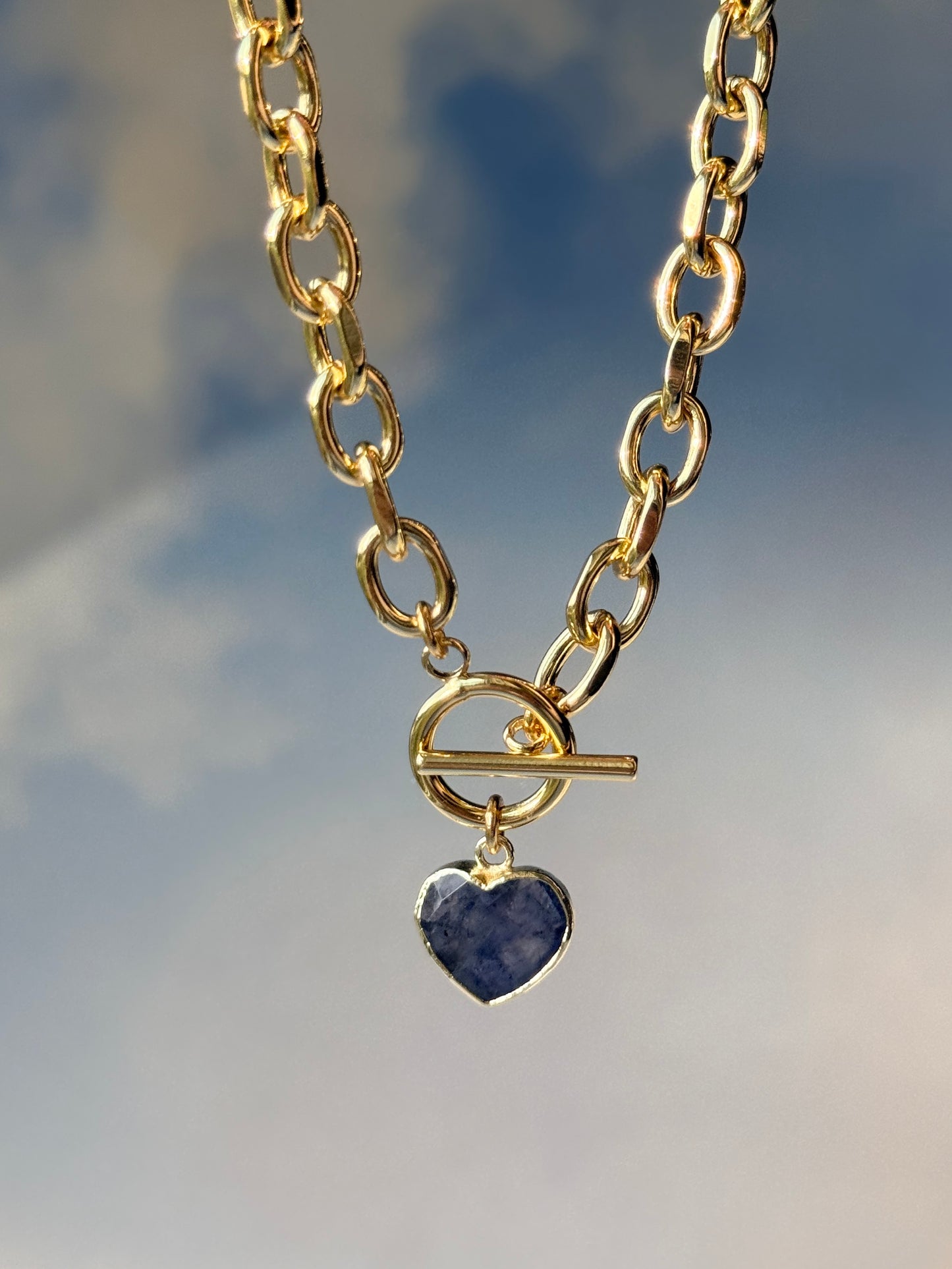 Cora Large Heart Toggle Necklace