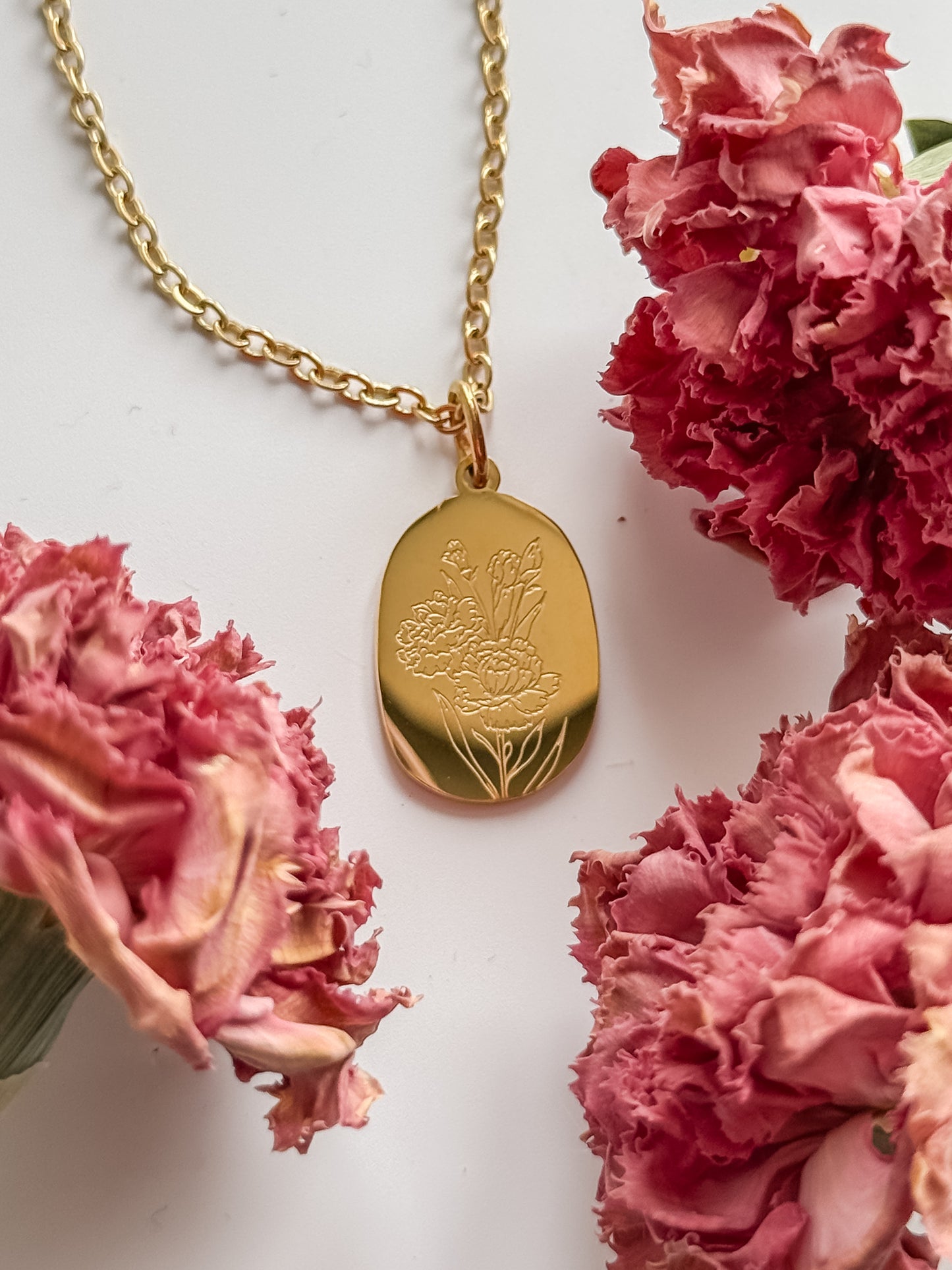Birthflower Pendant Necklace - Layer It Jewelry