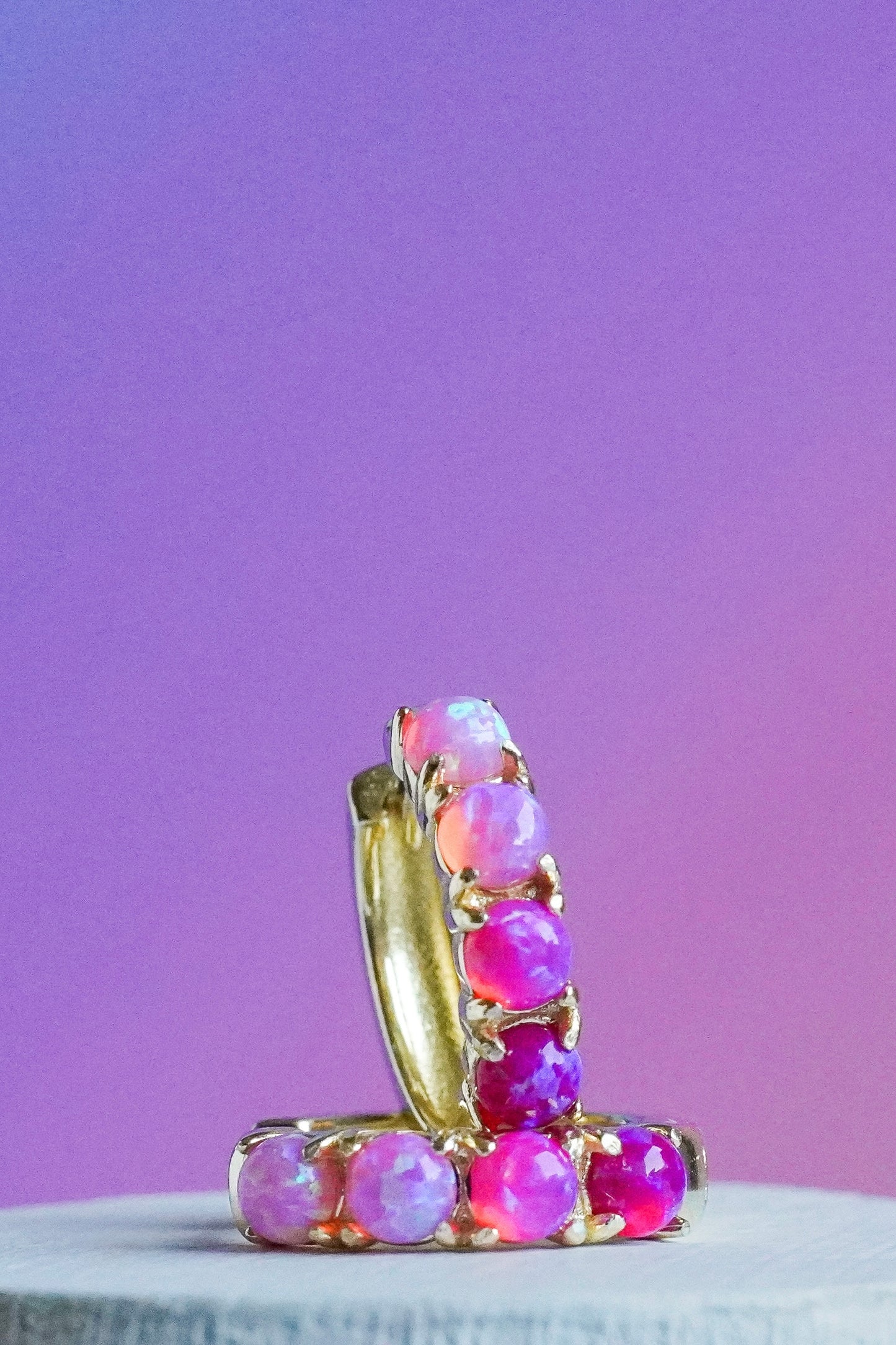 Design Your Own Mini Opal Huggie Earrings