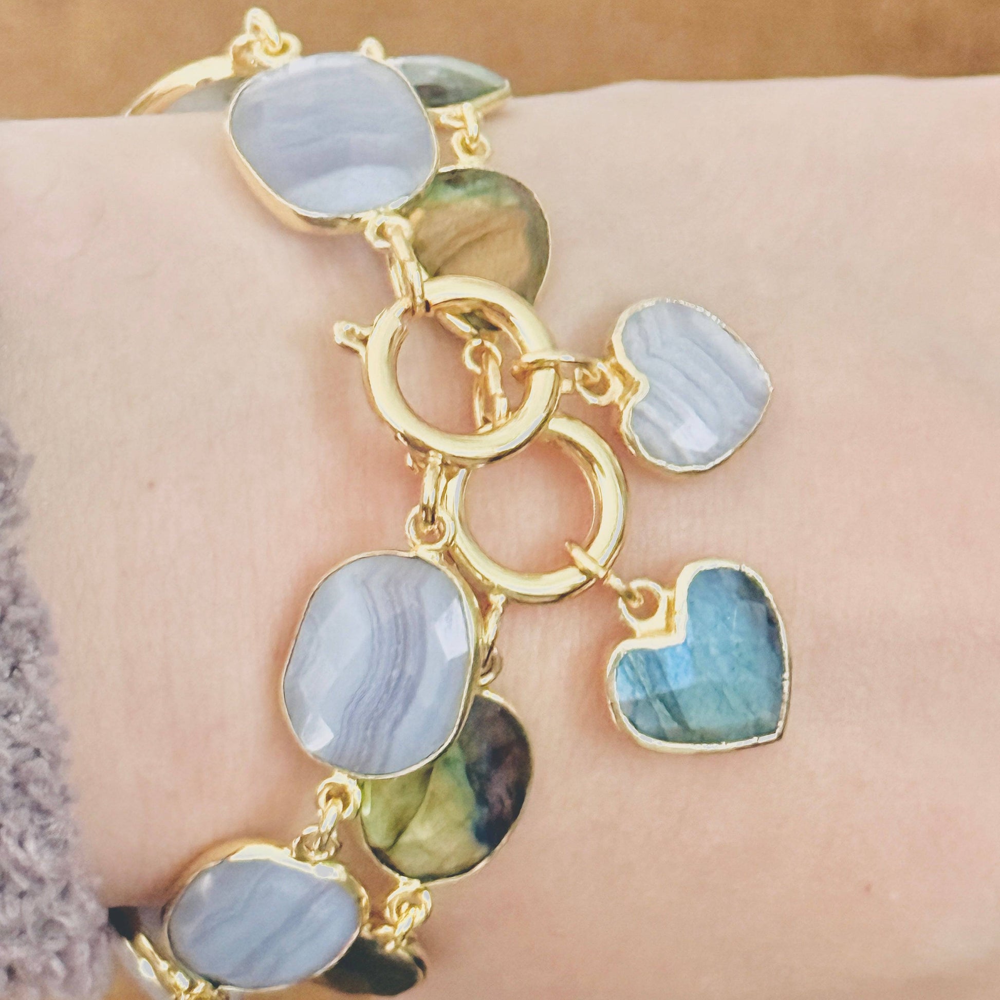 Gemstone Charm Bracelet - Layer It Jewelry