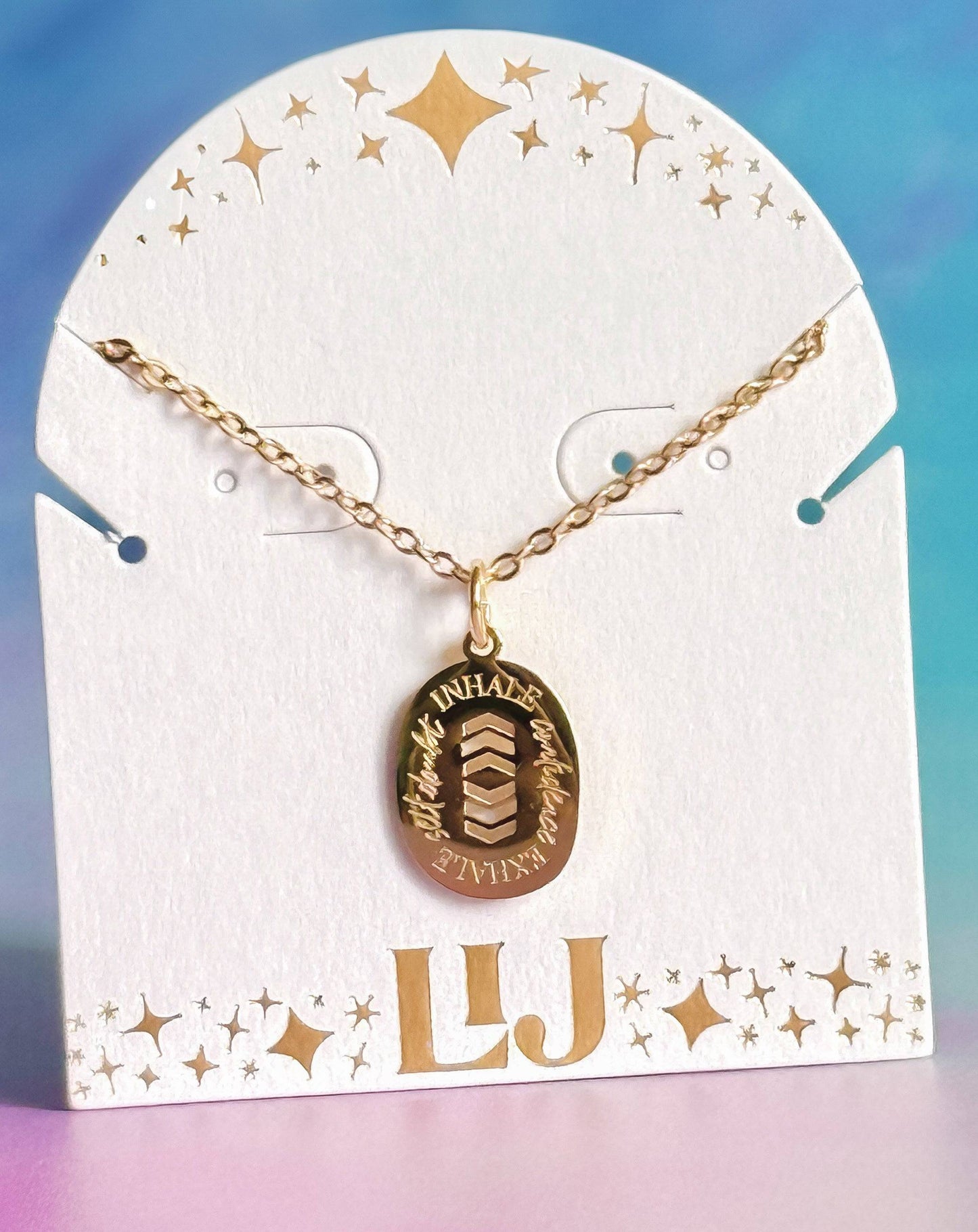 Empowerment Affirmation Necklace ~ Inhale/Exhale - Layer It Jewelry