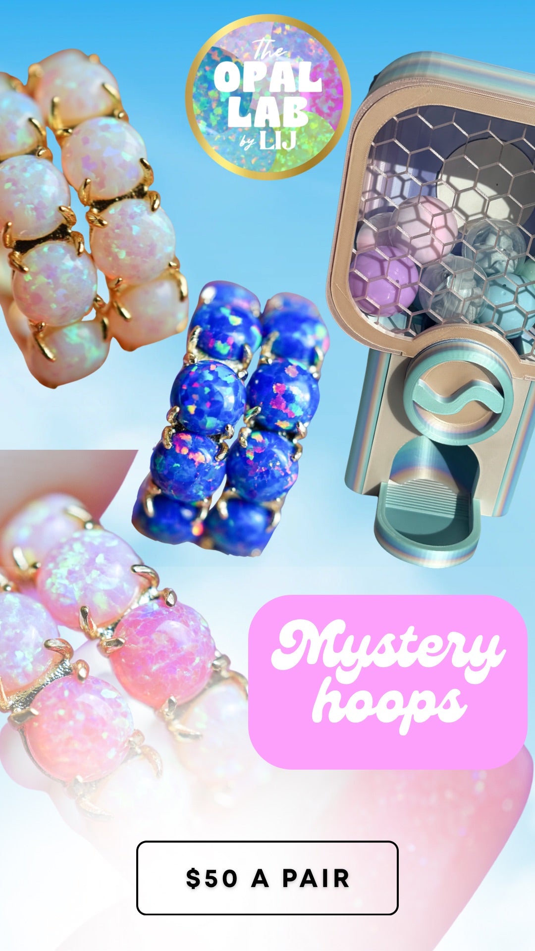 Mystery Opal Hoops | Limited Edition Opal Lab™ Surprise