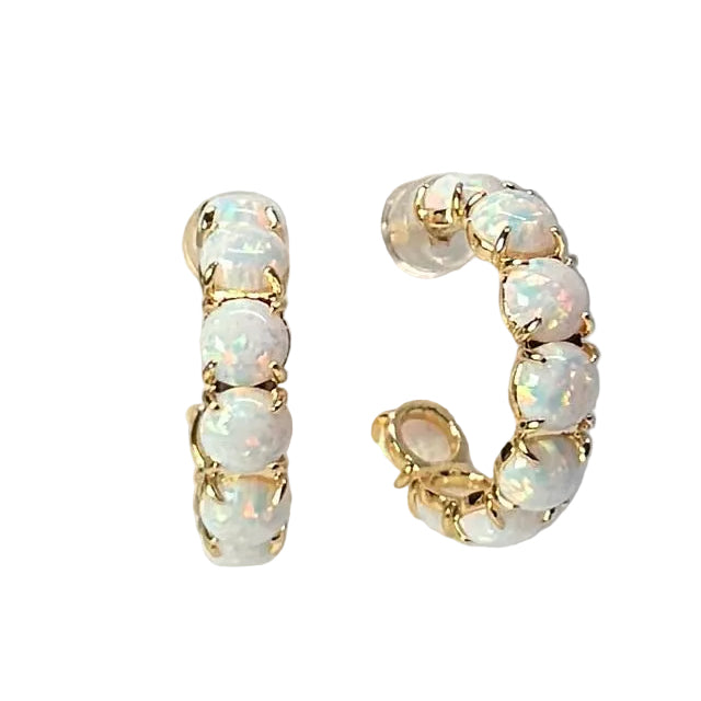 The Neutral Opal Hoops