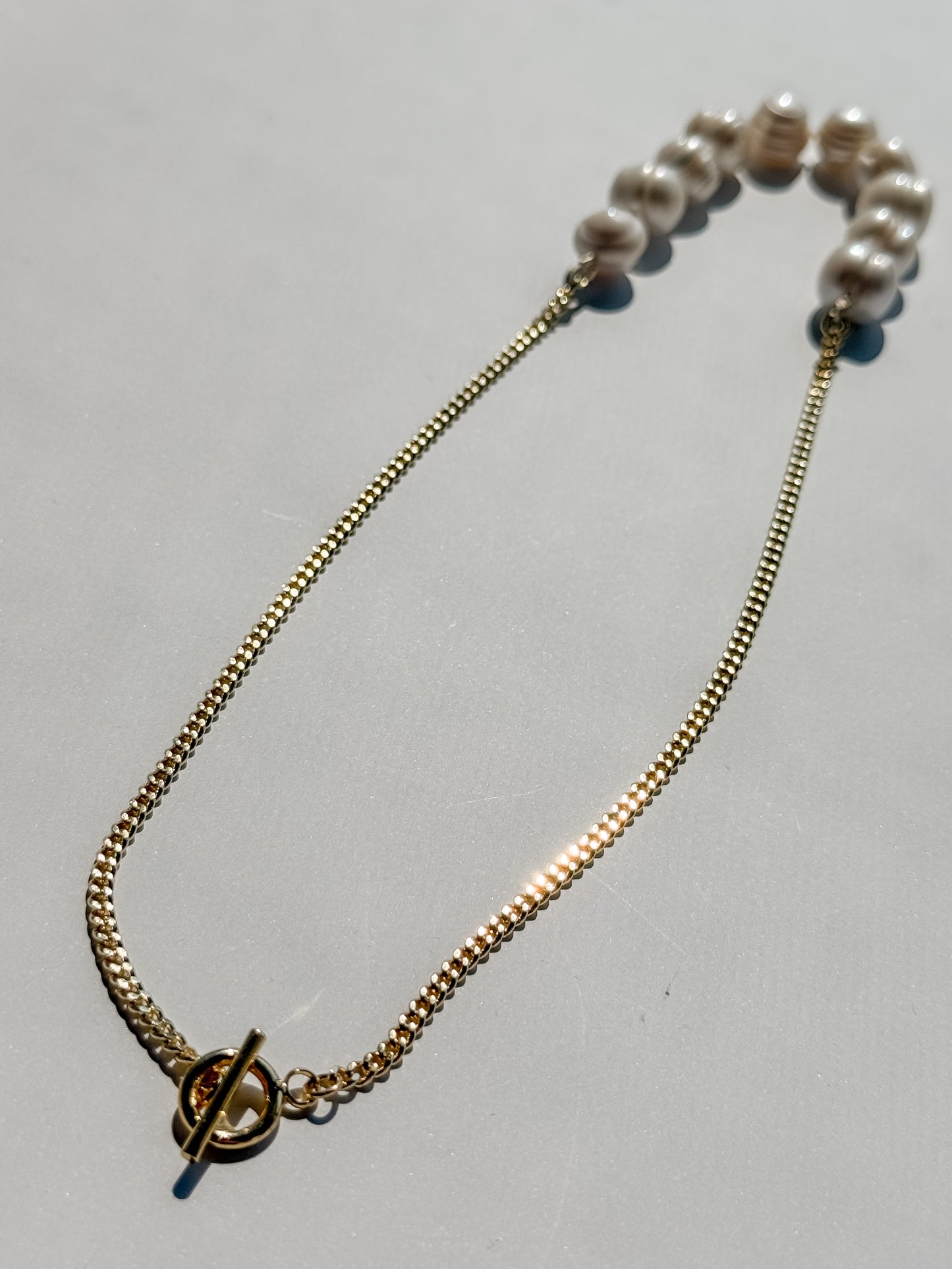 Baroque Pearl Toggle Necklace - Layer It Jewelry