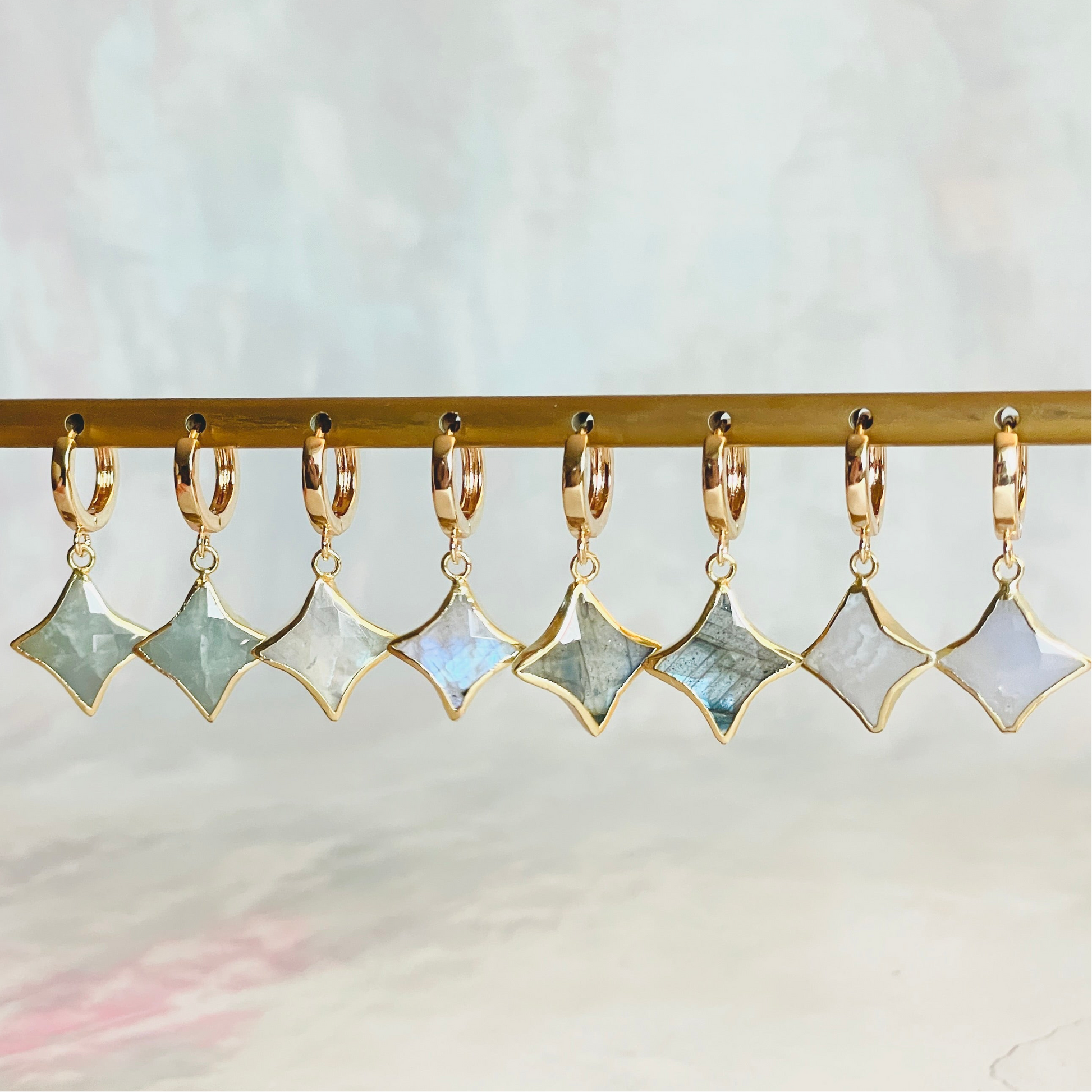 Stella Star Gemstone Huggies - Layer It Jewelry