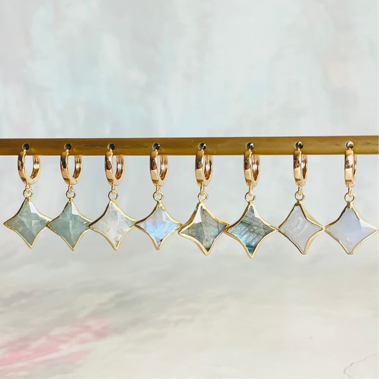 Stella Star Gemstone Huggies - Layer It Jewelry