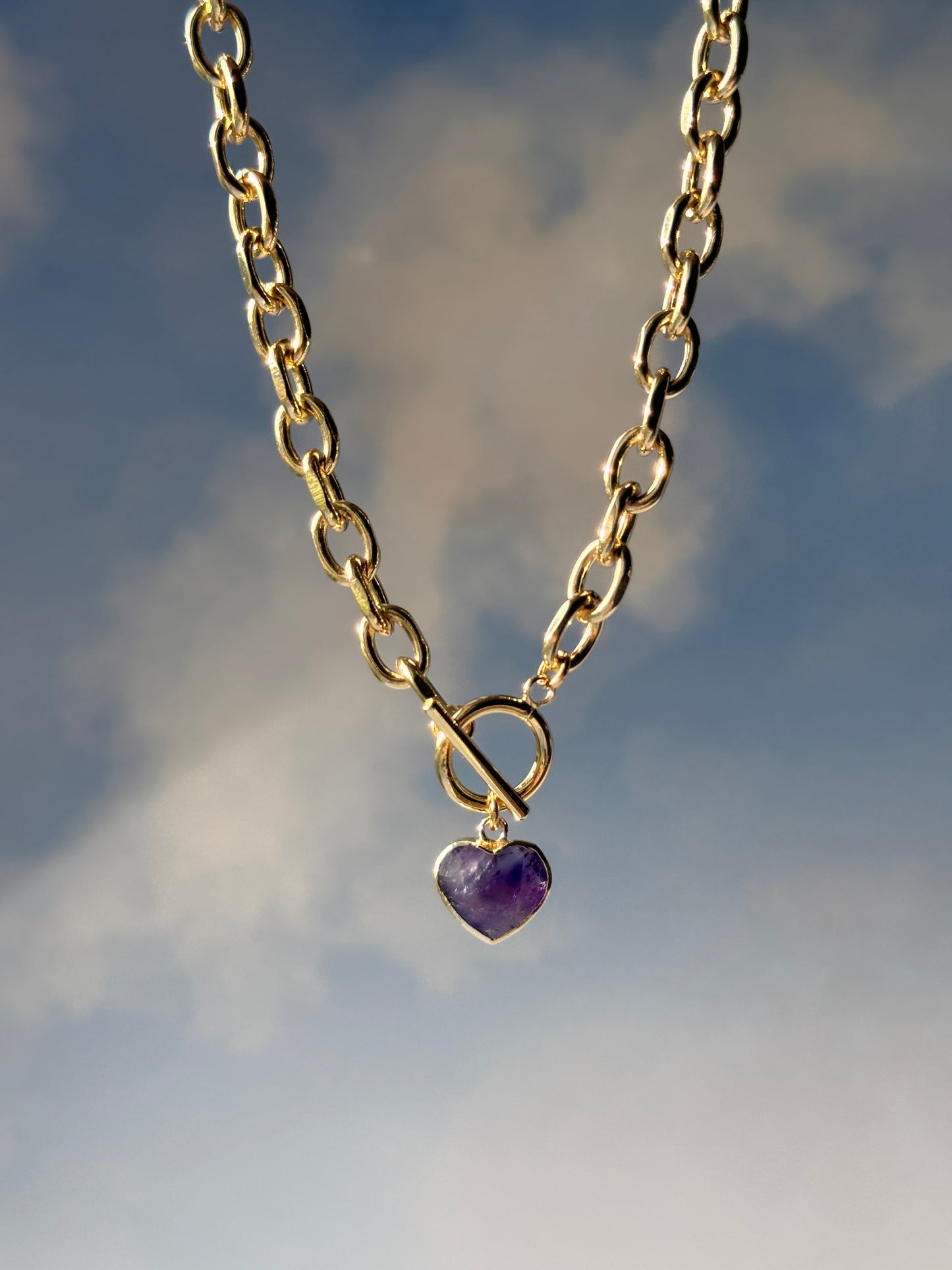 Cora Large Heart Toggle Necklace