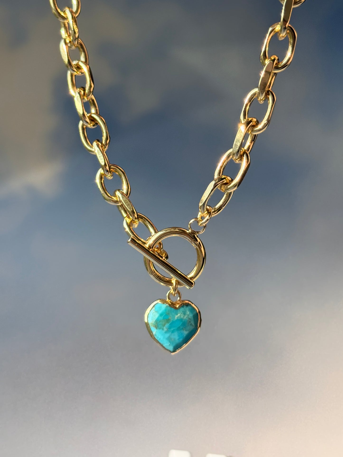 Cora Large Heart Toggle Necklace