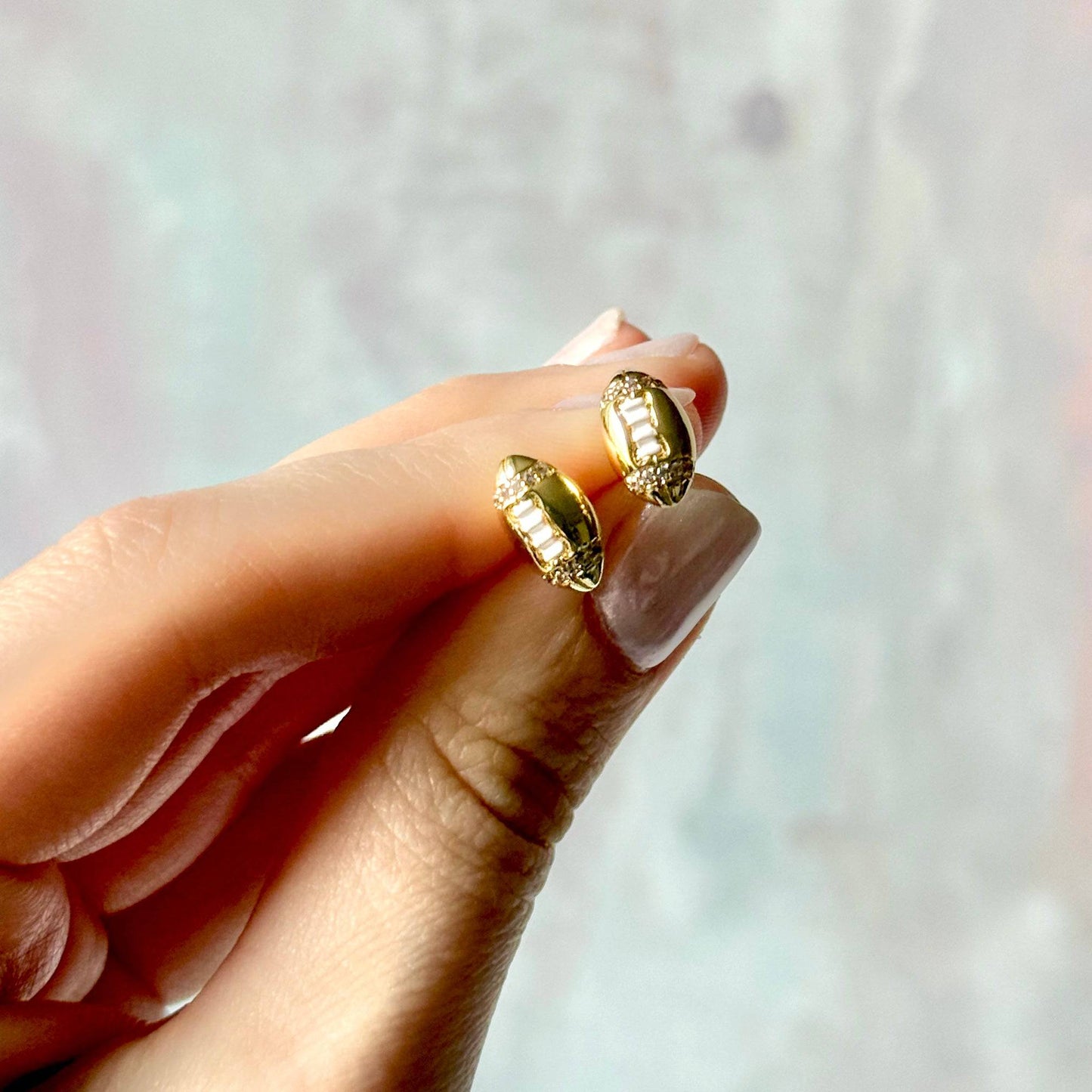 Football Stud Earrings - Layer It Jewelry