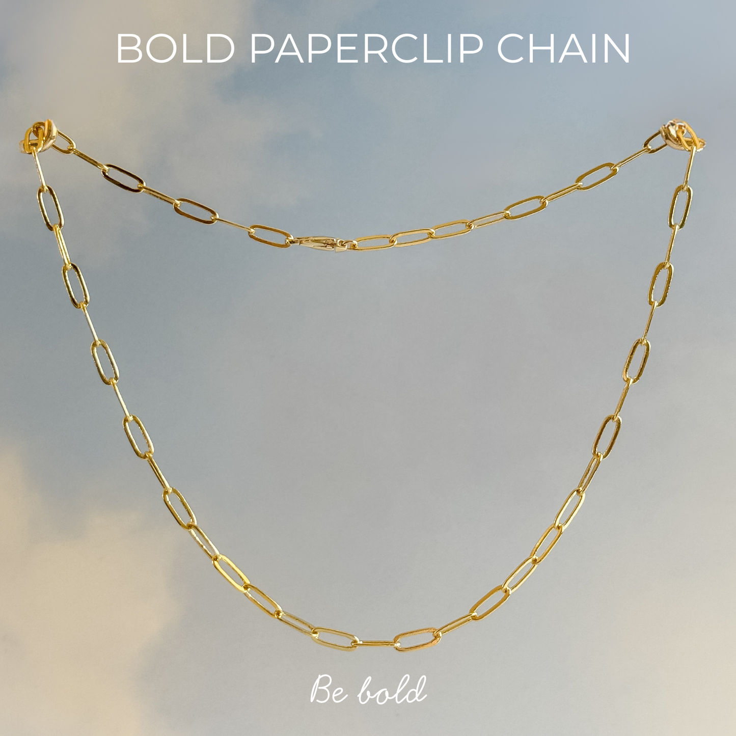 Gold Filled Bold Paperclip Chain Necklace - Layer It Jewelry