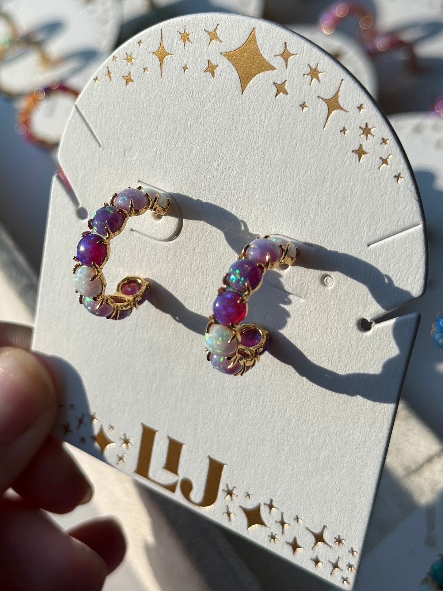 The Opal Hoops - Layer It Jewelry