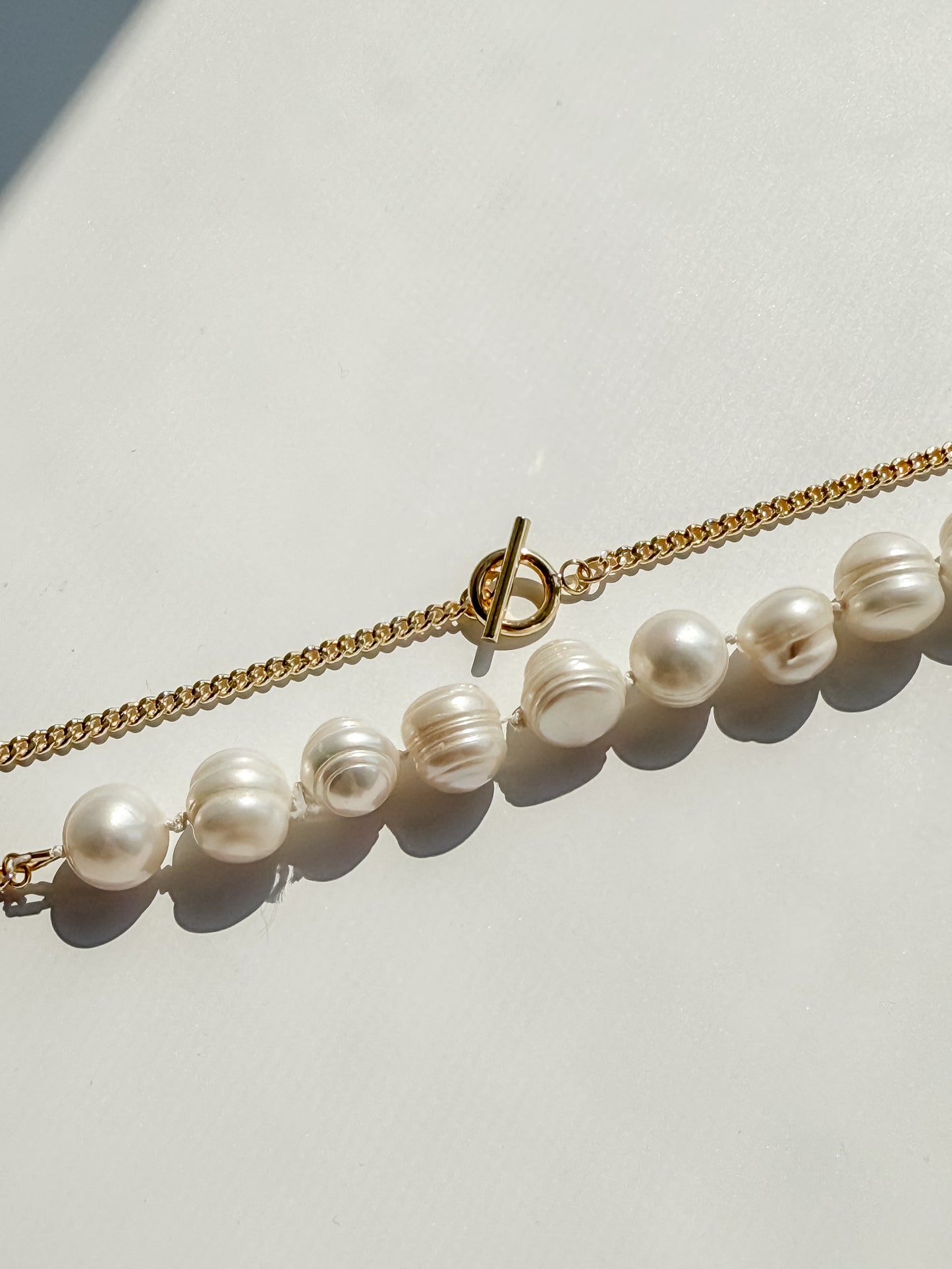 Baroque Pearl Toggle Necklace - Layer It Jewelry
