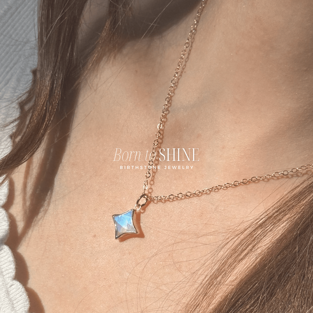 Star Gemstone Necklace - Birthstones - Layer It Jewelry