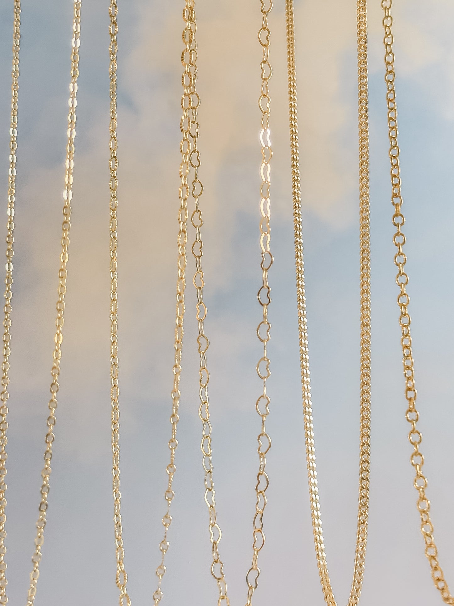 Gold Filled Flat Round Chain Necklace