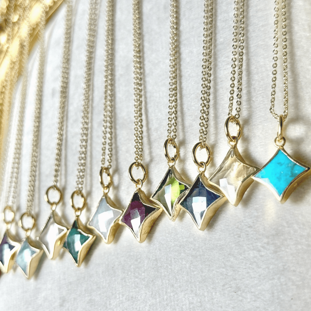 Star Gemstone Necklace - Birthstones - Layer It Jewelry