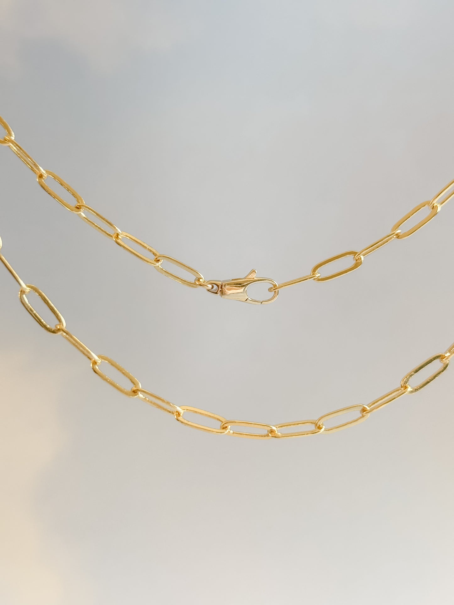 Gold Filled Bold Paperclip Chain Necklace - Layer It Jewelry