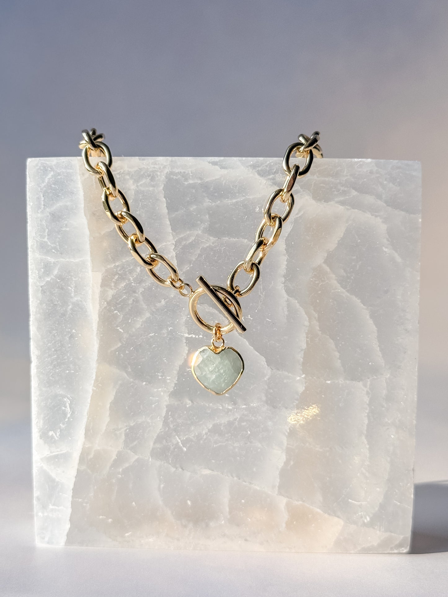 Cora Large Heart Toggle Necklace