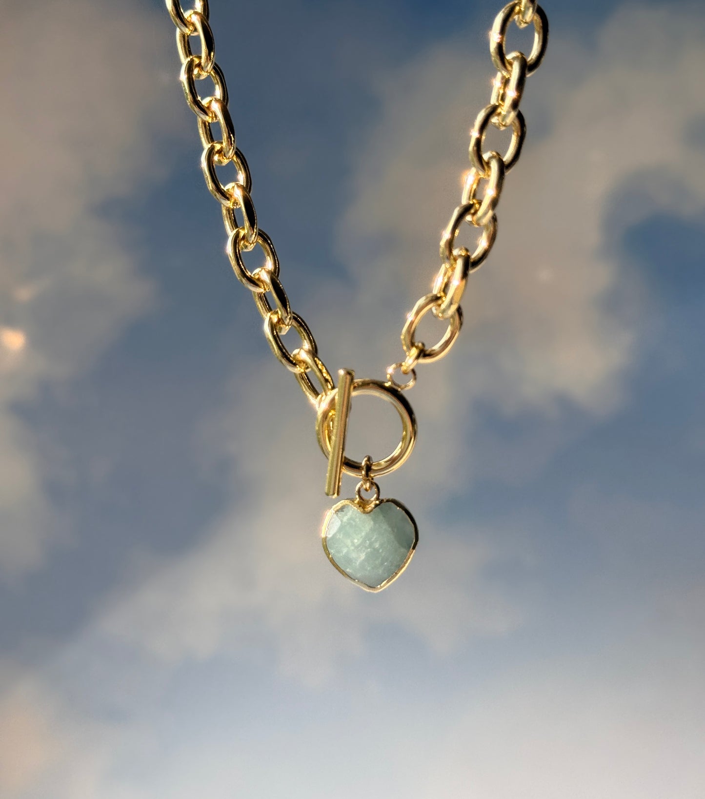 Cora Large Heart Toggle Necklace