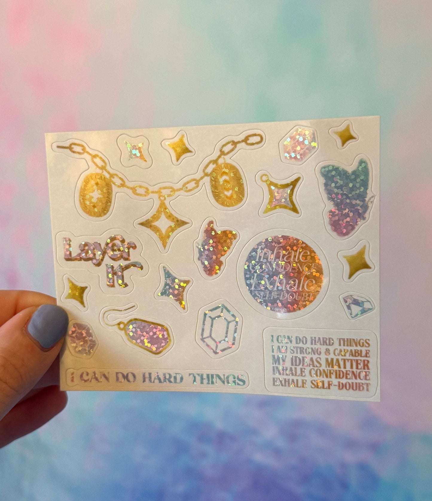 Mantra Glitter waterproof Stickers - Layer It Jewelry