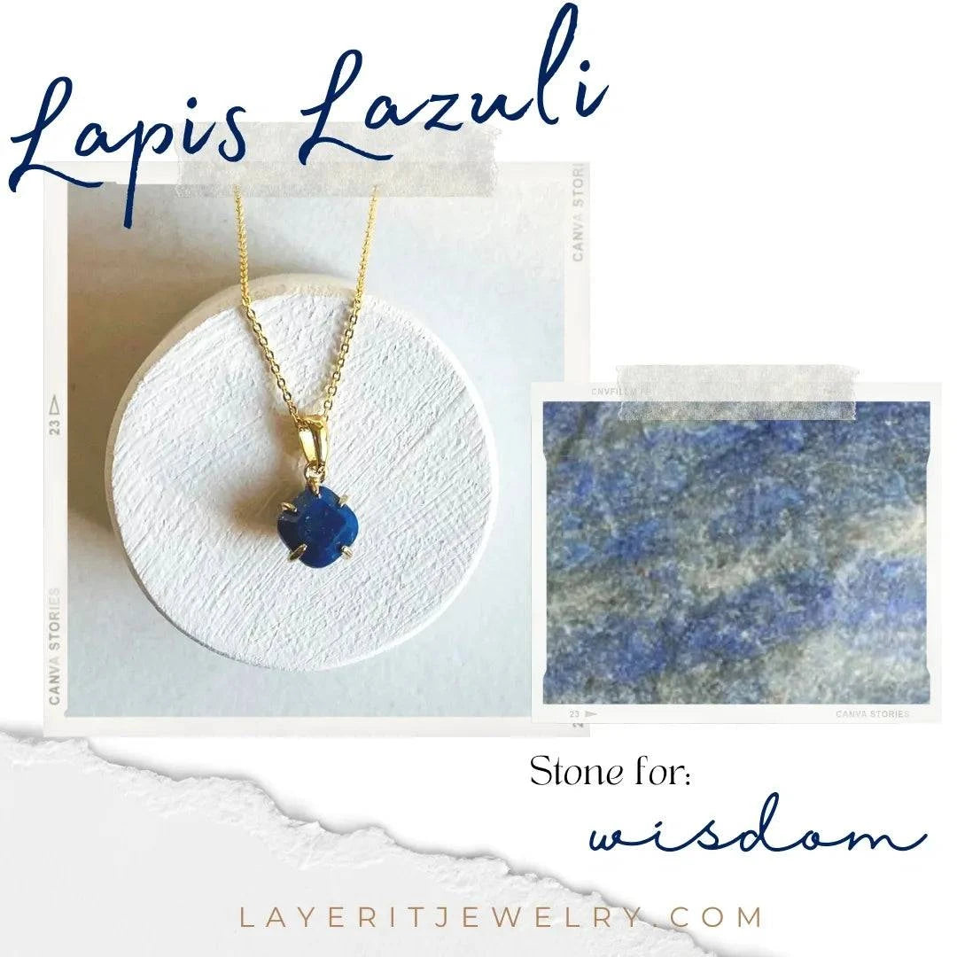 GENUINE Lapis Lazuli Necklace - Layer It Jewelry