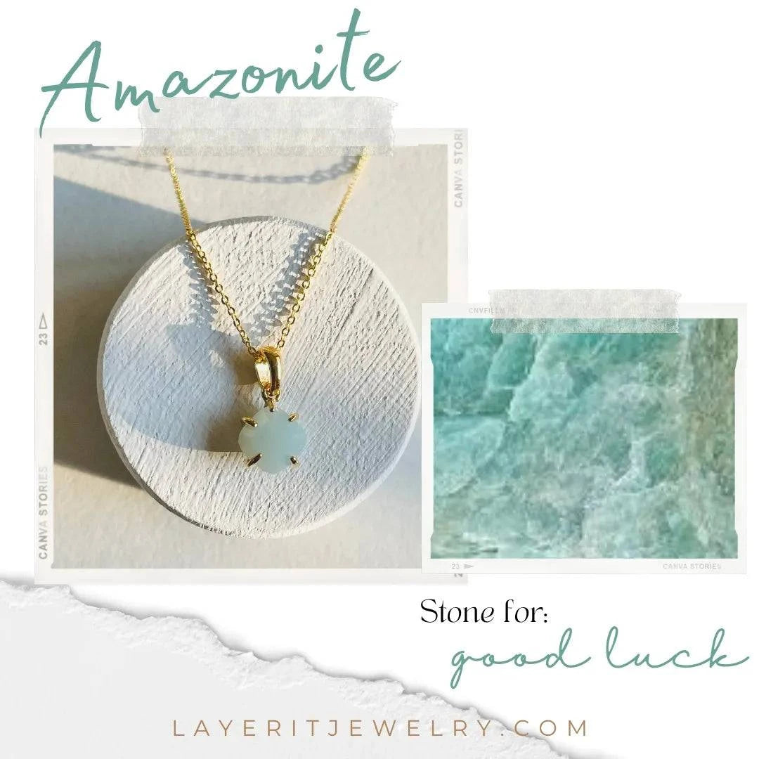 GENUINE Amazonite Necklace - Layer It Jewelry