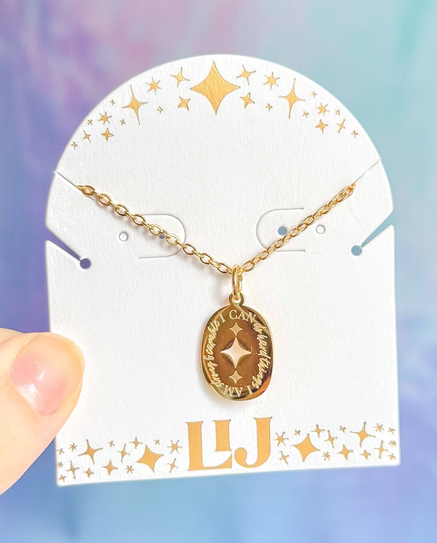 Empowerment Affirmation Necklace ~ I can/I am - Layer It Jewelry