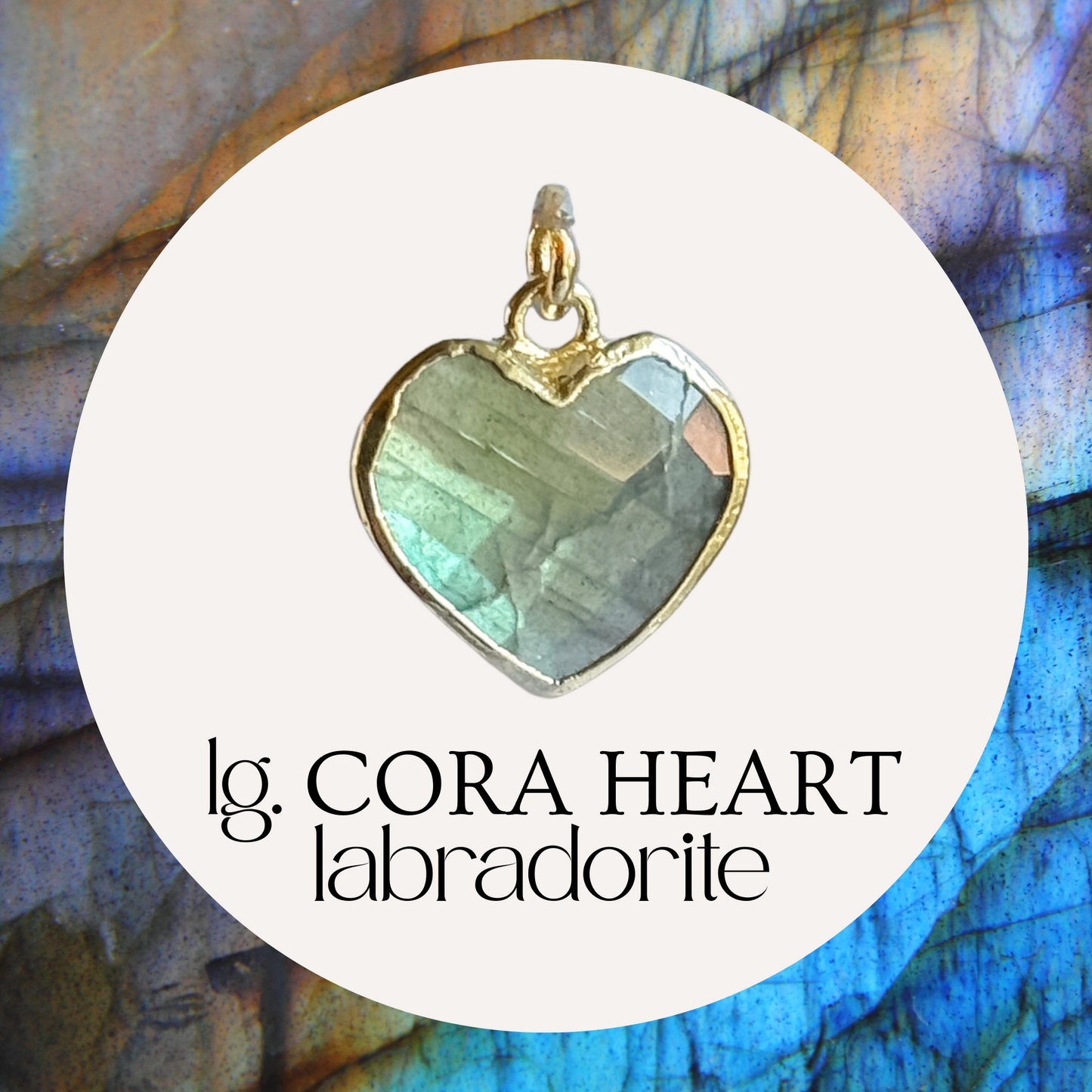 Large Cora Birthstone Heart Charm