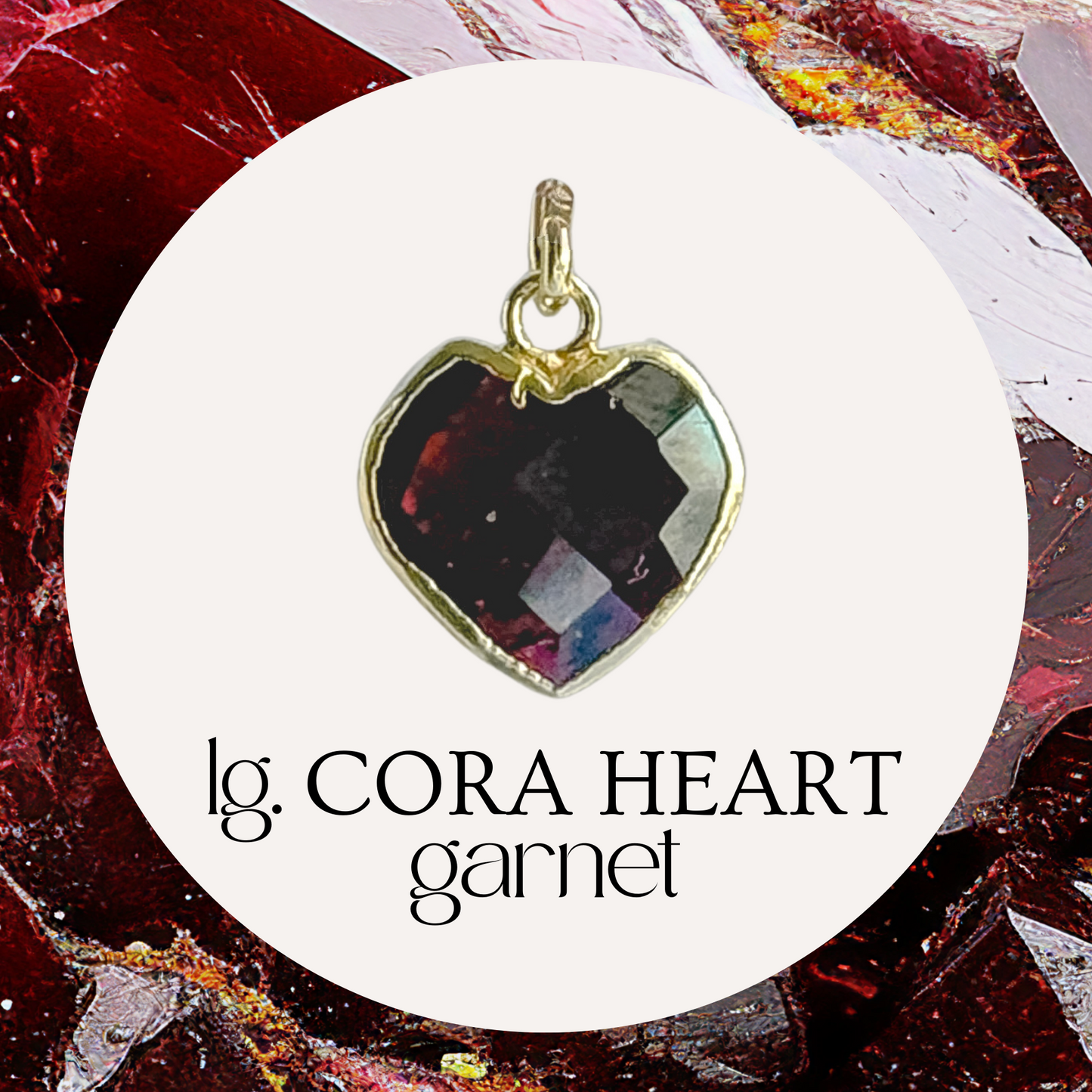 Large Cora Birthstone Heart Charm