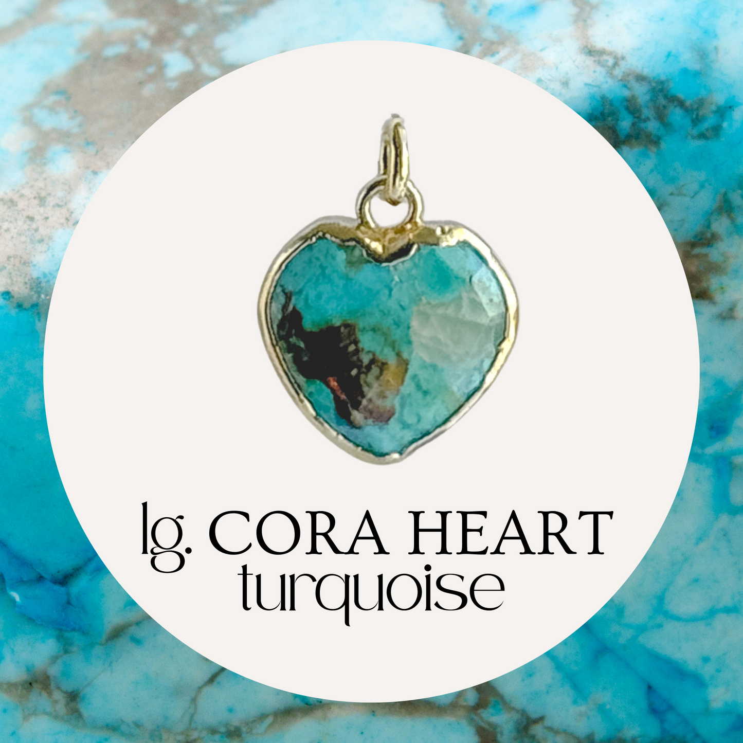 Large Cora Birthstone Heart Charm