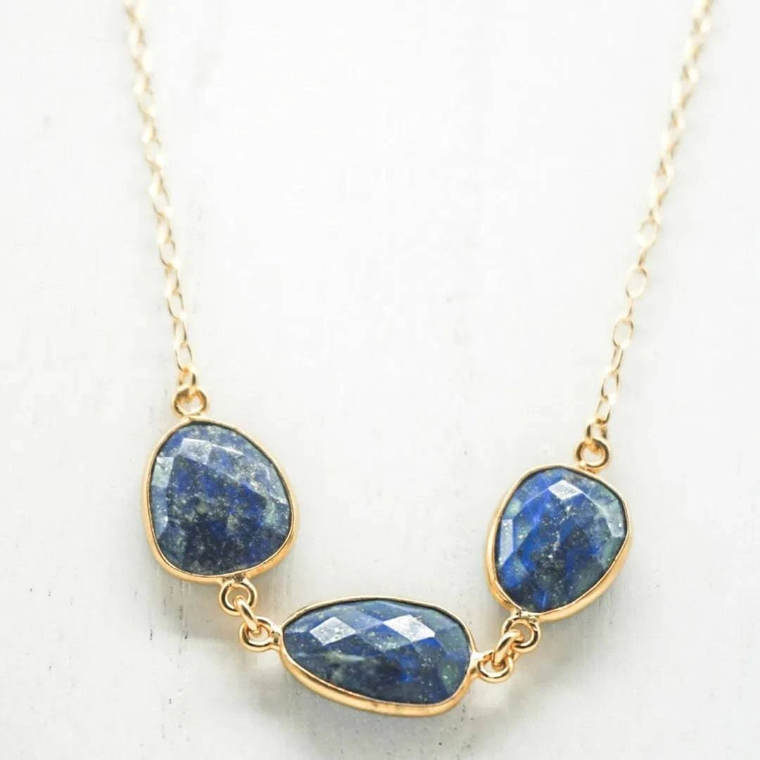 Adjustable Lapis Lazuli Necklace - Layer It Jewelry