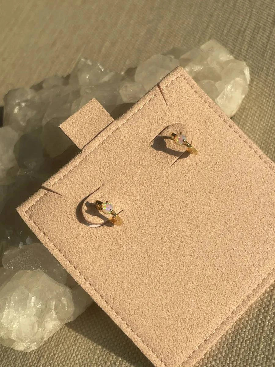 Opal Stud Huggies - Layer It Jewelry
