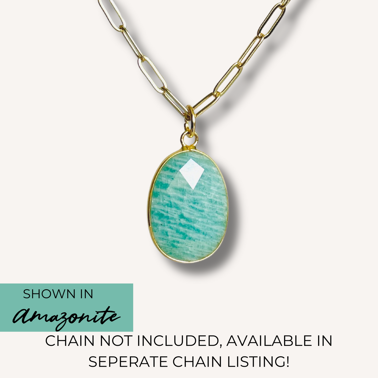 Oval Gemstone Charms