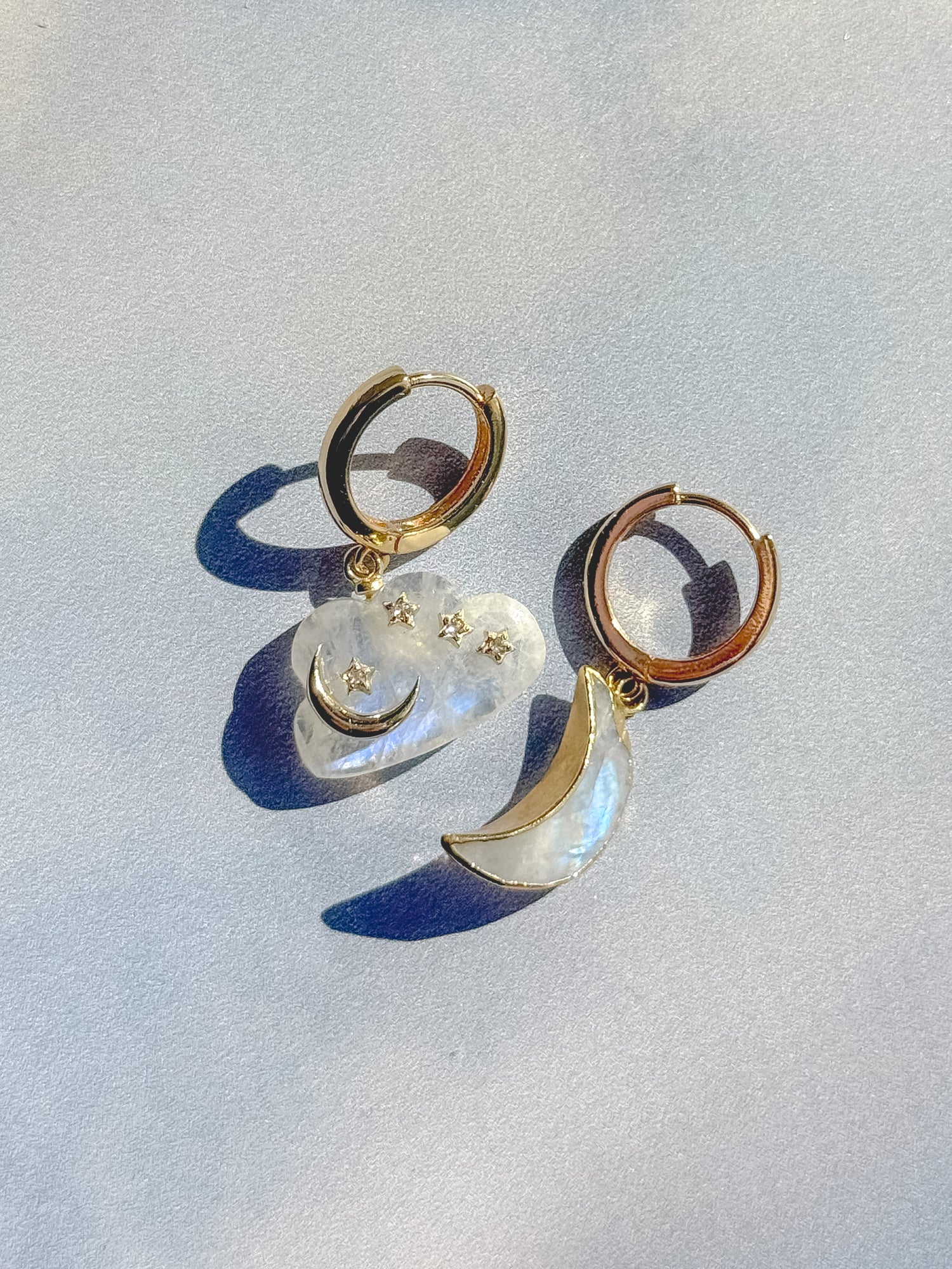 Day Dreamer Moonstone Huggies - Layer It Jewelry