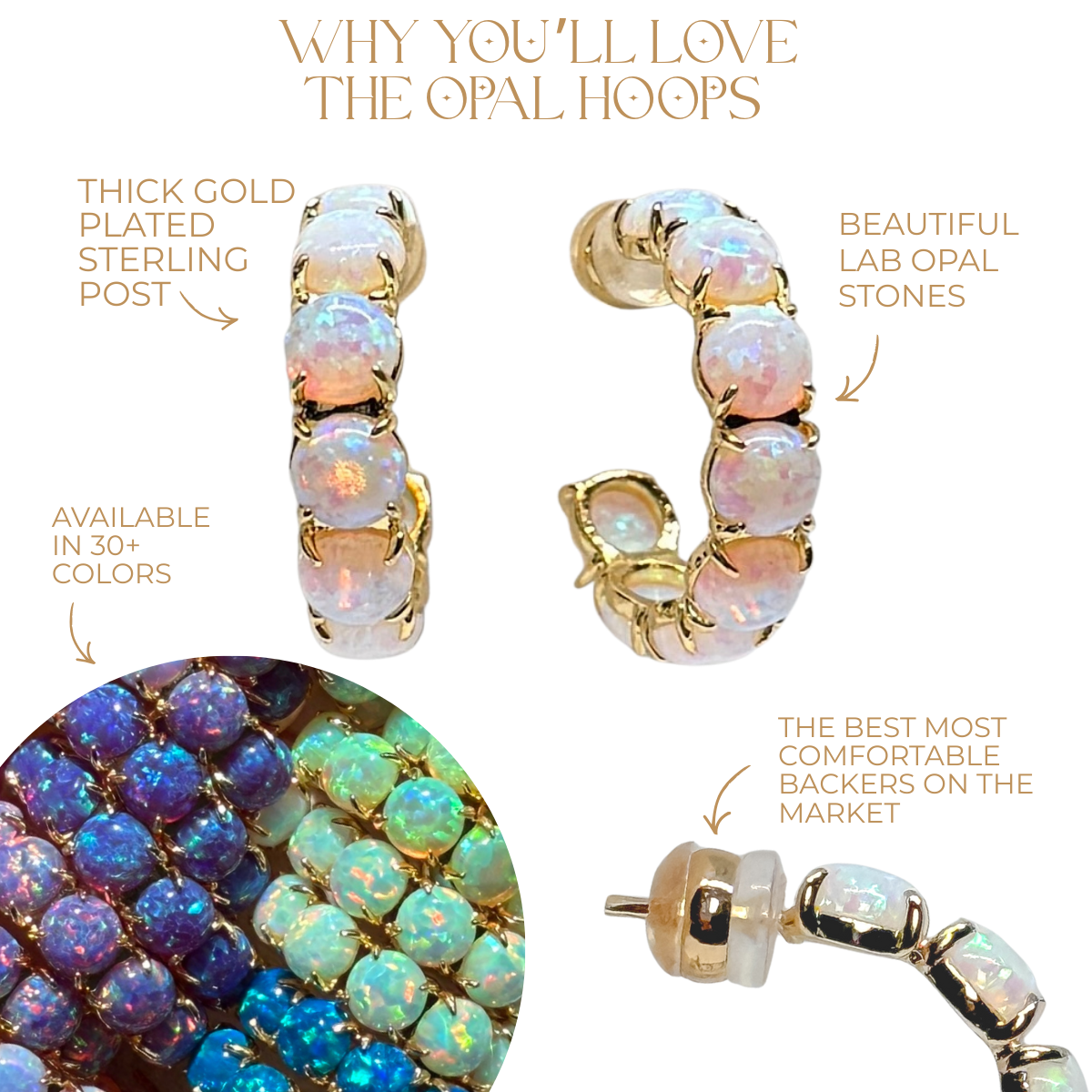 The Neutral Opal Hoops