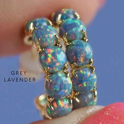 The Purple Lab Opal Hoops