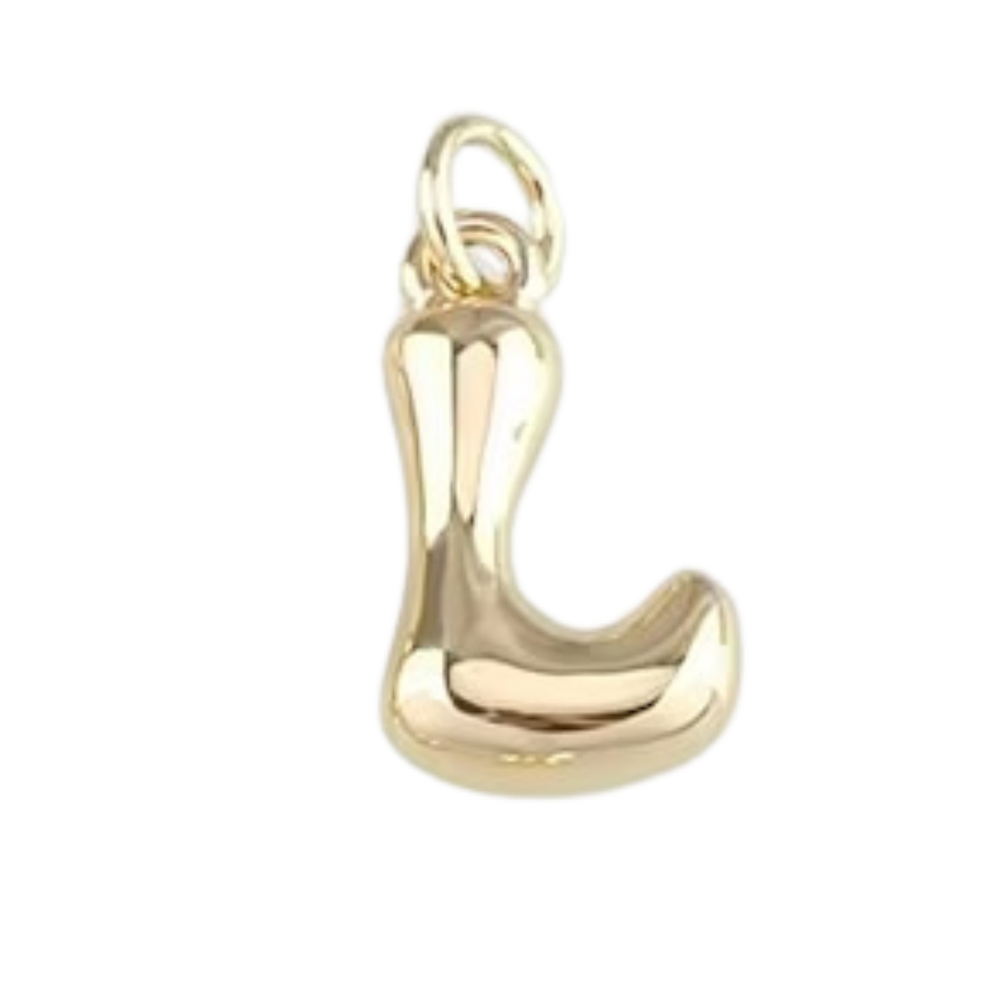 Gold Bubble Letter Charm - Layer It Jewelry