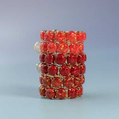 The Red Opal Hoop
