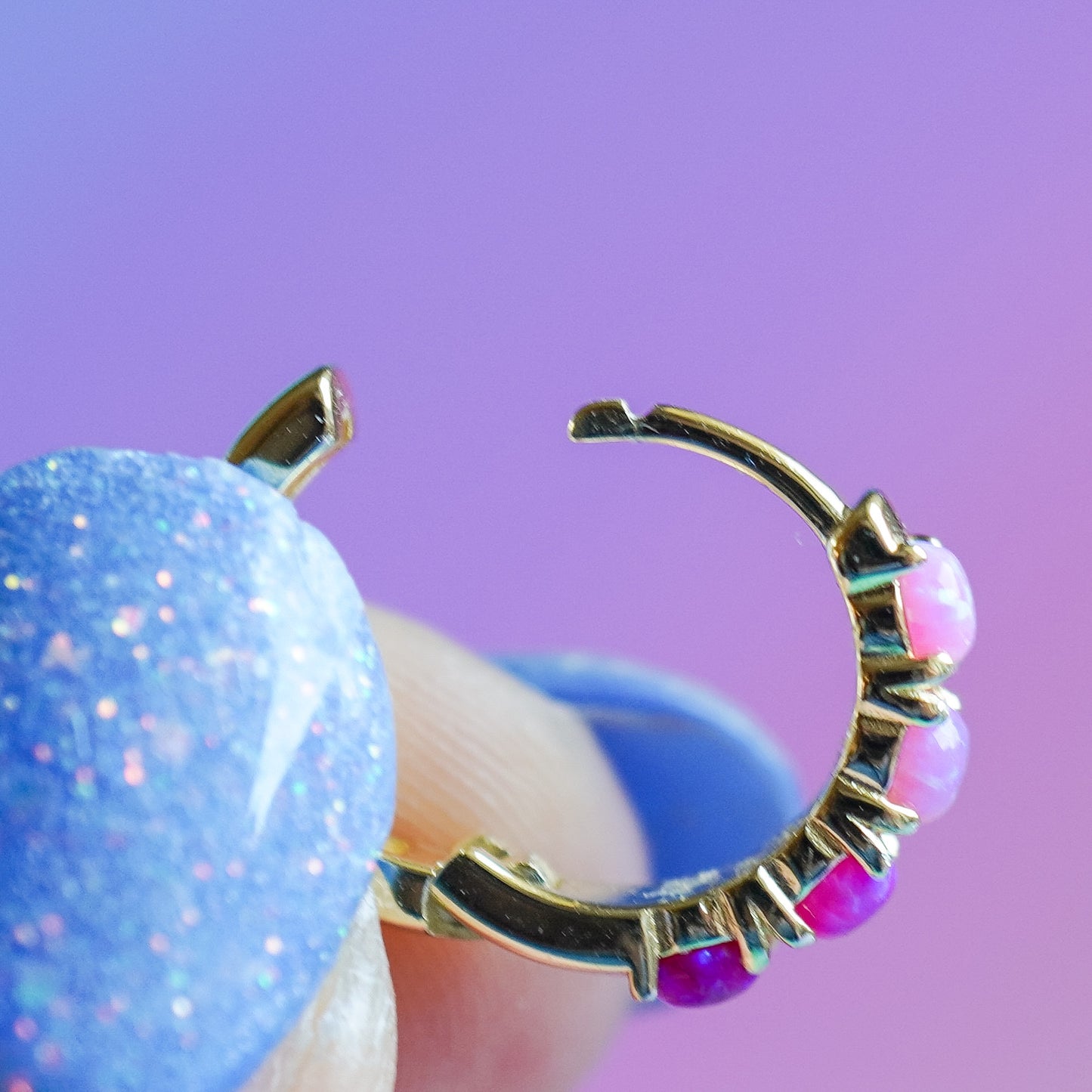 Design Your Own Mini Opal Huggie Earrings