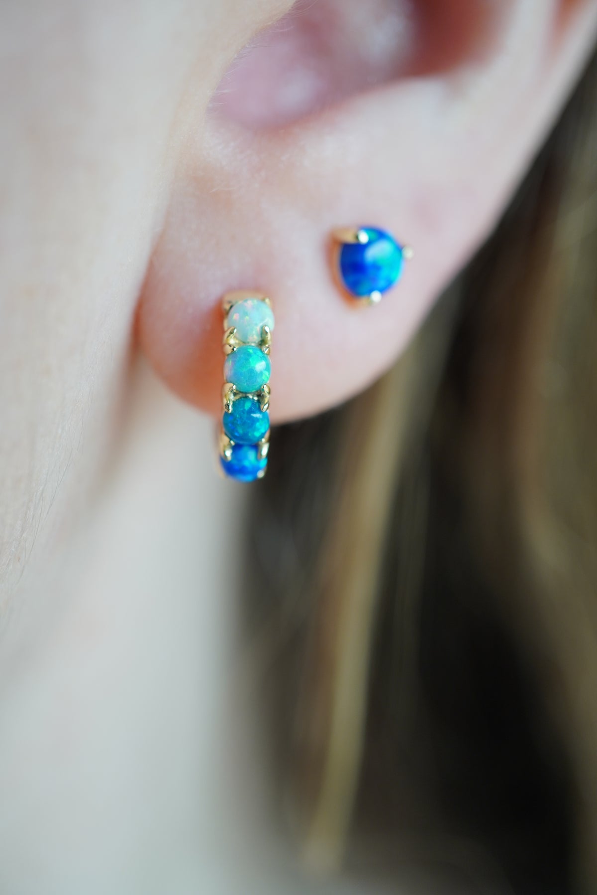 Design Your Own Mini Opal Huggie Earrings