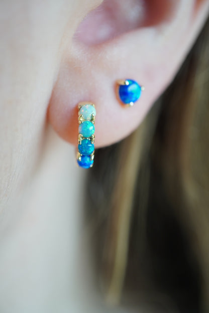 Design Your Own Mini Opal Huggie Earrings