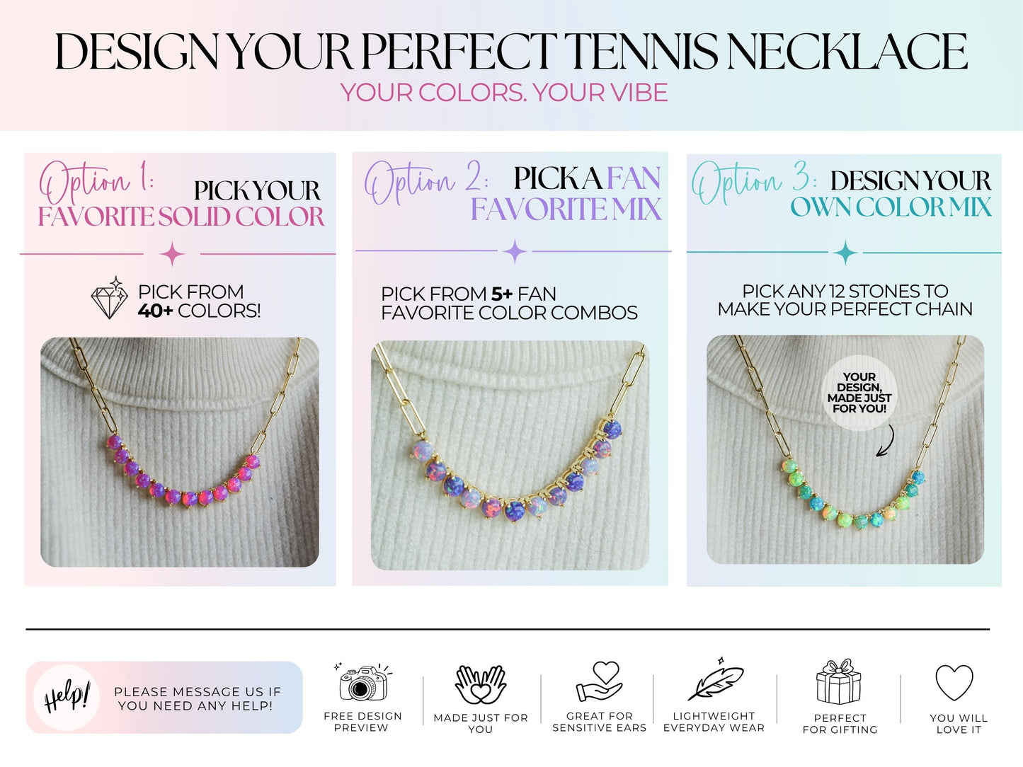 The Opal Tennis Chain - Layer It Jewelry