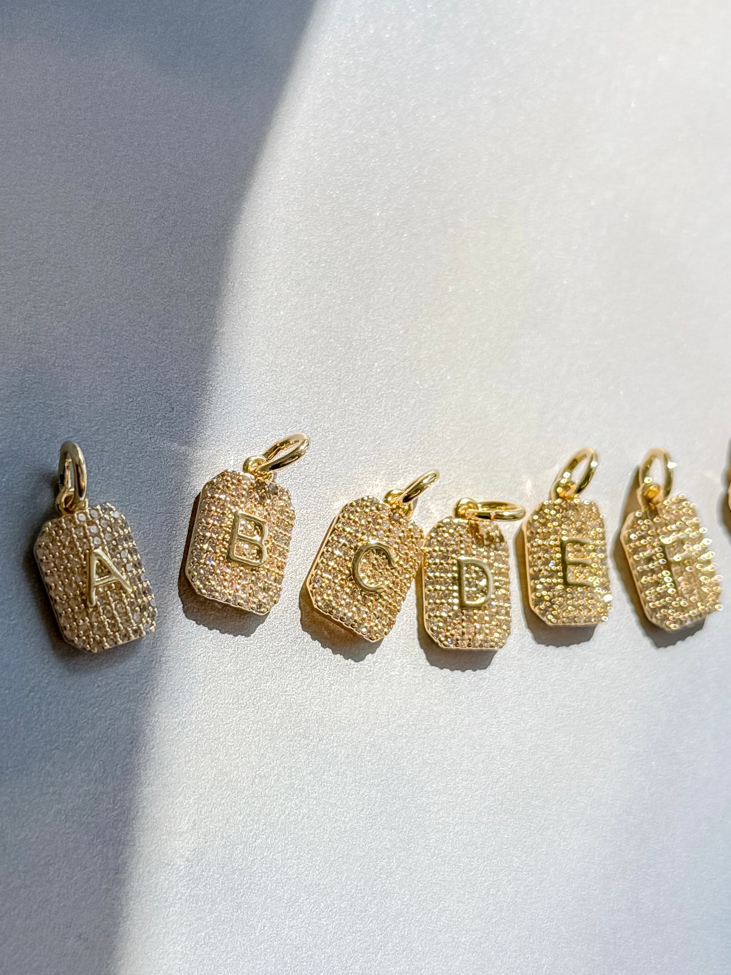 CZ Initial Charm - Layer It Jewelry