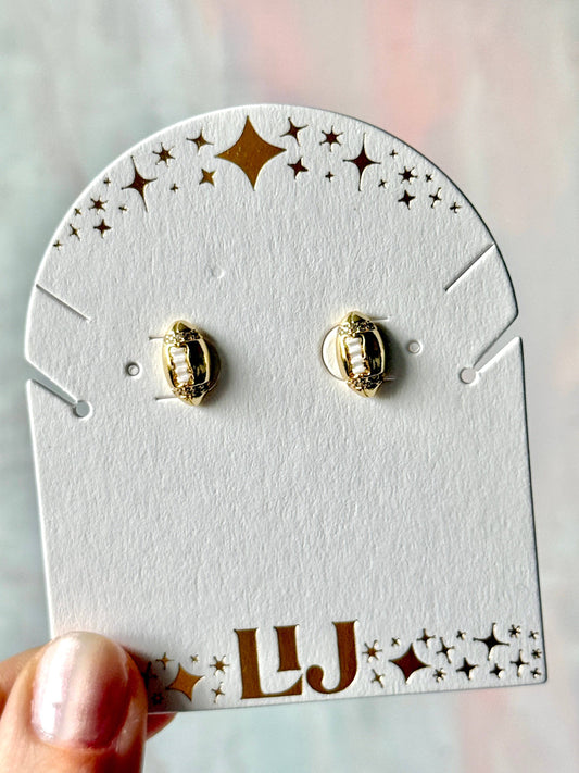 Football Stud Earrings - Layer It Jewelry