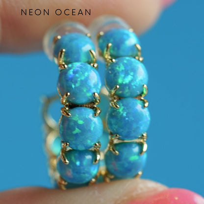 The Blue Lab Opal Hoops