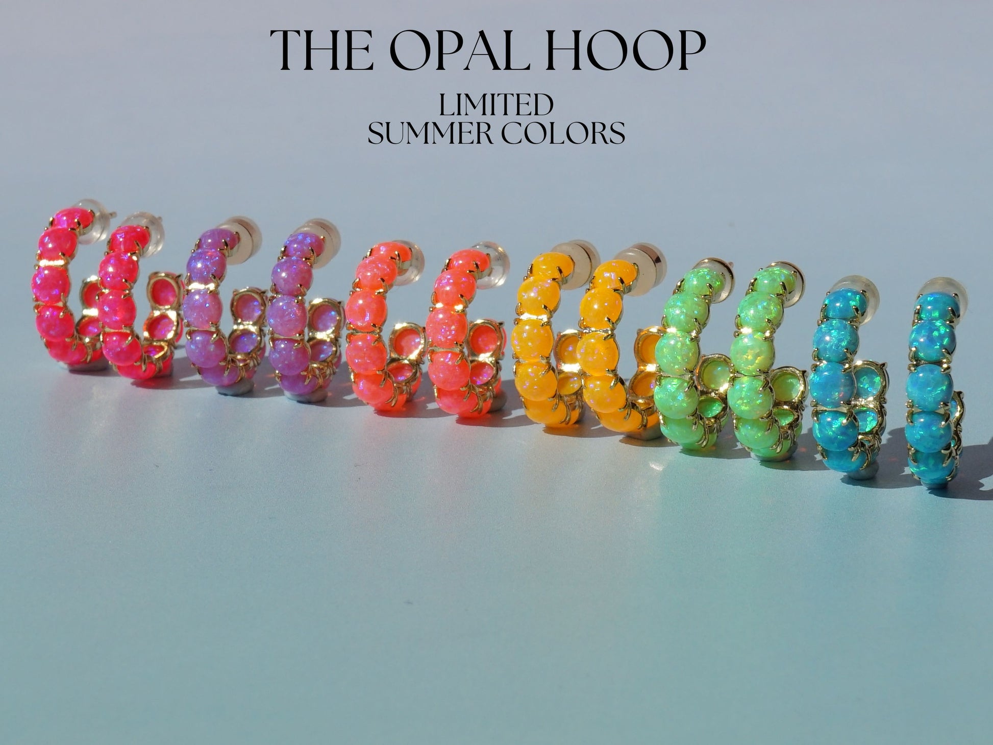 Neon Lab Opal Hoops - Layer It Jewelry
